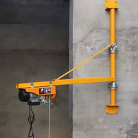Meilleure vente Portable 220v 200kg 500kg Mini grue électrique en fil d'acier JIB Crane 1.5m Arm Cantilever Crane