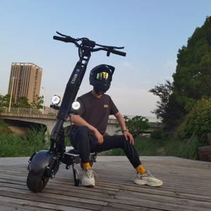 Trottinette électrique avec siège, batterie lithium 72V 30AH 40AH, autonomie longue portée 60-120KM, charge maximale 200KG, démarrage NFC, pneus route 11 pouces - Product Image 2