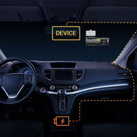 Dash FHd 1080p WiFi Caméra de voiture 140 degrés Blackbox DVR Drive Recorder 2K Dash Cam avec vue de face Couleur noire