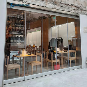 Puertas correderas de aluminio sin marco para <span class=keywords><strong>terraza</strong></span>, cortina de vidrio, puertas plegables, partición interior, <span class=keywords><strong>puerta</strong></span> de vidrio de aluminio - Product Image 4