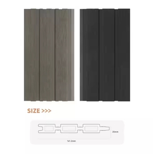Clôture d'intimité moderne en bois composite imperméable à l'eau, panneau de clôture décoratif avec poteau en <span class=keywords><strong>aluminium</strong></span> - Product Image 3