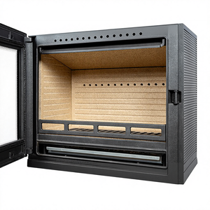 Poêle à bois en fonte <span class=keywords><strong>avec</strong></span> <span class=keywords><strong>foyer</strong></span> en <span class=keywords><strong>verre</strong></span> sérigraphié, flamme visible, pour villa et appartement, économie d'énergie - Product Image 5