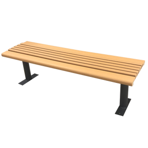 แผ่นไม้พลาสติกคอมโพสิตกลางแจ้งม้านั่งออกแบบเปลือยหลังสำหรับสวนสวนโรงเรียนลานใช้-ส่งตรงจากโรงงาน - Product Image 3