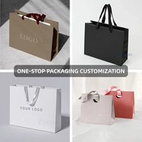 Sacs en papier de restaurant imprimés personnalisés en relief Poignée de Noël pliante pour emballage cadeau