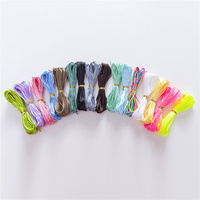 Tali nilon satin berkualitas 1,5mm, 16 bundel, warna campuran, tali nilon satin untuk merangkai manik-manik, pembuatan perhiasan, dan simpul Cina.
