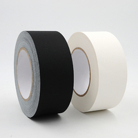 Résistance à la chaleur de couleur vive simple face tissu noir mat de 2 pouces sans résidu ruban de gaffer ruban de gaffer pour conduit robuste