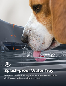 Fontaine à eau automatique sans fil pour animaux domestiques (chats et chiens) 7L, rechargeable, avec capteur de mouvement, design moderne, noire - Product Image 3