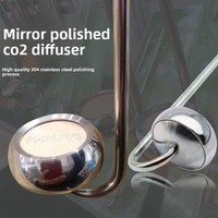 Diffuseur de CO2 en acier inoxydable pour aquarium planté, avec anti-refoulement et compteur de bulles, atomiseur pour plantes aquatiques