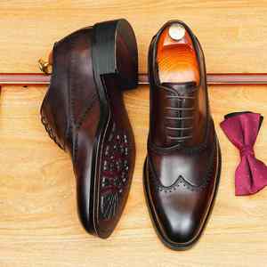 Men's Fashionable New Style Casual Dress Shoes Slip on Leather <b>Pointed</b> <b>Toe</b> Walking Shoes Waterproof for Autumn Season - Product Image 4
