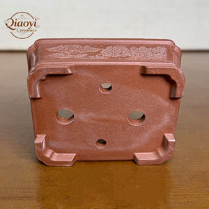 Pots à Bonsaï Yixing Ronds, Petits Pots de Jardin Bohèmes <span class=keywords><strong>en</strong></span> Argile Violette, Artisanat Artisanal avec Drainage Supérieur, Pots à Fleurs <span class=keywords><strong>en</strong></span> Cèdre - Product Image 6