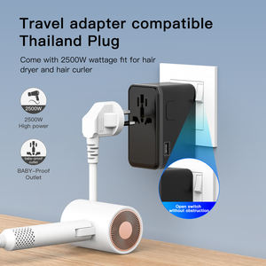 Adaptateur de voyage multi-pays, chargeurs mondiaux, adaptateurs internationaux, chargeur USB, chargeur rapide, adaptateur de prise <span class=keywords><strong>EU</strong></span>, prise de courant - Product Image 3