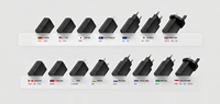 Chargeur Mural USB 5V 1A 2A 3A Adaptateur Secteur Mono Port avec Prises CE FCC UL RoHS US EU UK CN KR AU BR JP TW RU ARG