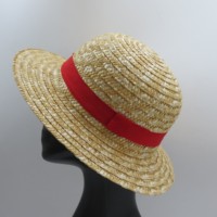 Protector solar rendimiento sombrero tejido a mano Cosplay Anime una pieza vestido sombrero de paja