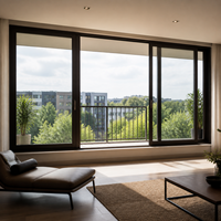 Ventana Corredera de Aluminio de Tres Vías para Proyectos Residenciales