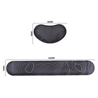 Tapis de jeu gamer ergonomique avec repose-poignet en mousse à mémoire de forme et tapis de souris – Idéal pour le bureau – En stock