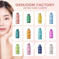 Flacon de toner en plastique de 80 ml avec bouchon à vis en aluminium pour eau florale, essence, conteneur de soin de la peau, emballage cosmétique OEM