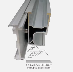 Rail <span class=keywords><strong>de</strong></span> montage <span class=keywords><strong>de</strong></span> panneau solaire photovoltaïque solaire YZ AL6005-T5 profilé en aluminium anodisé Installation rapide Garantie <span class=keywords><strong>de</strong></span> 25 ans ouverte - Product Image 2