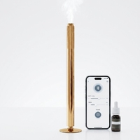 Diffuseur d'arômes de luxe sur pied en alliage d'aluminium doré, nébuliseur sans eau, contrôle intelligent par application mobile, grande capacité de 100 ml