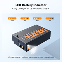 K&F Concept Lot de 2 batteries pour appareil photo Canon LP-E17 avec port de charge Type-C et indicateur de niveau de batterie 1050mAh