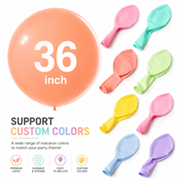 Ballons en latex couleur macaron de 36 pouces en gros, tendance et en promotion, pour accessoires de photomaton de fête d'anniversaire