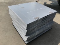 Ais-Pak Boîte de conteneur pliable et empilable en plastique bleu peint 1200x1000mm, réutilisable et recyclable, avec couvercle de palette