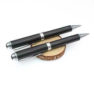 Papelería de Lujo Directo de Fábrica, Bolígrafo Escolar de Material ABS, Personalizado con Impresión, Fibra de Carbono Negra, Personalizado para Empresas y Escuelas - Product Image 1