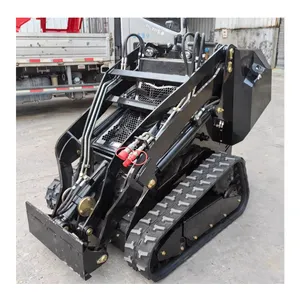 Earth-moving Machinery STR450 Tracked Mini Skid Steer Loader With Attachments