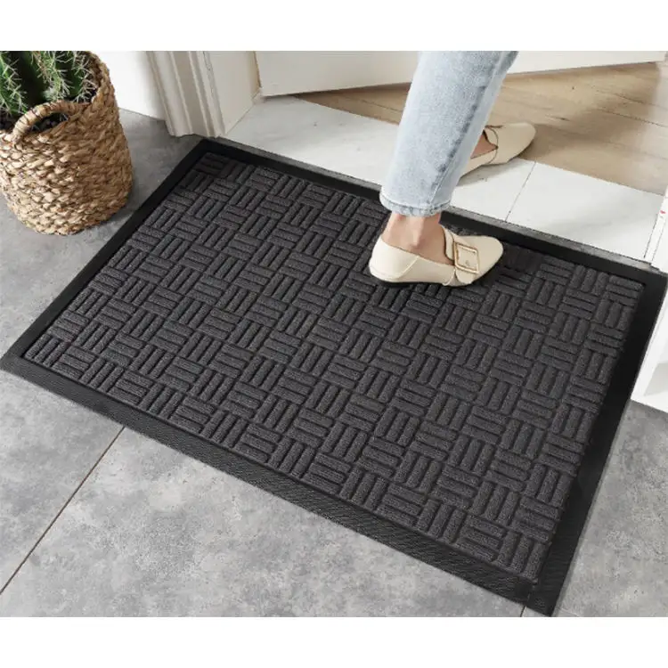 Graceline front pp outdoor home carpet anti slip cheap entrance rubber backing polypropylene door mat