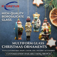 Boule de Noël en verre motif Casse-Noisette, Père Noël, Ours, Docteur, Chicago, pour cadeaux à suspendre, en borosilicate, fournisseur de marques privées, ODM, vente en gros