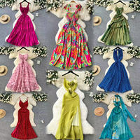 Robe nuisette en satin tendance été pour femme, sexy, à fines bretelles, dos nu, fendue haute, longueur midi, pour la plage, les soirées et les clubs