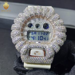 DW6900シリーズ モアサナイト ダイヤモンドウォッチ ケース ベゼル アイスアウト モアサナイトウォッチ 925スターリングシルバー VVS モアサナイトウォッチ ケース GRA - Product Image 5