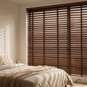 <span class=keywords><strong>Persianas</strong></span> Venecianas <span class=keywords><strong>de</strong></span> Madera Horizontales Inalámbricas <span class=keywords><strong>de</strong></span> Diseño Moderno y Profesional con Opacidad para el Hogar y la Oficina - Product Image 1