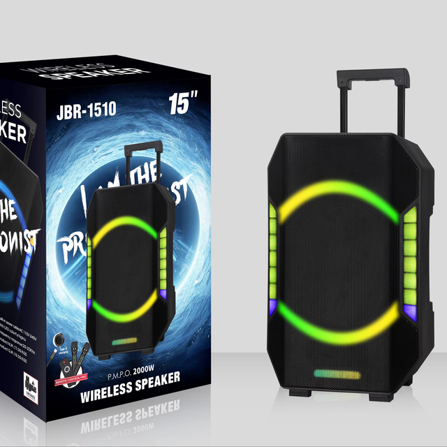 NDR-810 JBR-1510 NDR Portable Speakers With Frame Lighting for Outdoor and Party
