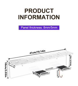 Soporte de Pared de Acrílico Transparente para Almacenamiento, Organizador, Exhibidor para <span class=keywords><strong>Dyson</strong></span> <span class=keywords><strong>Airwrap</strong></span>, Soporte para Barriles y Cepillos - Product Image 2