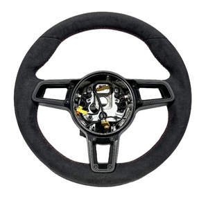 Volante de Coche Personalizado en Cuero y Fibra de Carbono para Modelos Porsche Panamera, Cayenne, <span class=keywords><strong>Macan</strong></span>, 718, 911, 918, 997, 991, Boxster y Cayman - Product Image 1