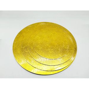 Faveurs de mariage autocollant gâteau conseil 4ft rond <span class=keywords><strong>plaque</strong></span> dorée pour emballage cadeau - Product Image 1