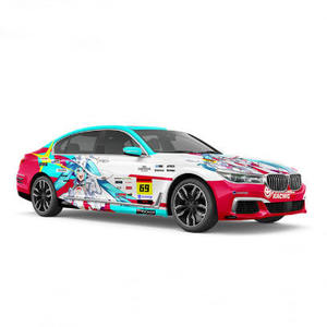 Autocollant de voiture en vinyle imperméable imprimé sur mesure, design de pare-chocs d'anime mignon, auto-cicatrisant, anti-rayures, <span class=keywords><strong>film</strong></span> de carrosserie JDM, transfert découpé, PVC - Product Image 1