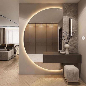 Smart Half Moon Bathroom <strong>Mirror</strong> With Led <strong>Light</strong> Touch Screen Bath <strong>Mirrors</strong> for Hotel Semi Circle <strong>Light</strong> <strong>up</strong> <strong>Mirror</strong> - Product Image 2