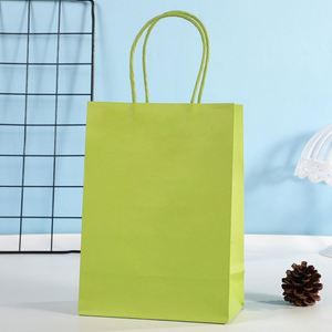 Hot Selling Eco-Friendly Take Away Printed Logo Kraft Paper Luxury Gift Bag for <b>Clothes</b> with Supermarket Use - Product Image 1