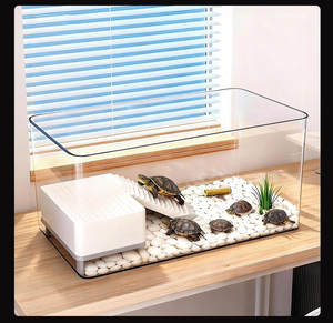 Tanque Anfibio Ecológico de Alta Transparencia, Pecera Ultraclara para Peces Dorados y Cría de Tortugas - Product Image 1