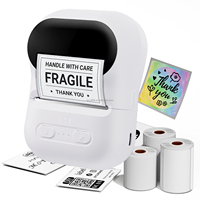 Printer Label termal Mini 57mm portabel, stiker Printer perekat nirkabel saku harga rendah
