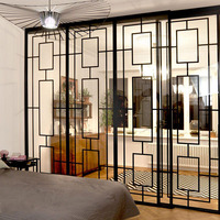 YOUWEI - Paneles Divisores de Habitaciones Contemporáneos de Acero Inoxidable de Grado 304 Cortados con Láser, Biombos de Privacidad, Paneles de Pared Móviles de Carcasa Delgada