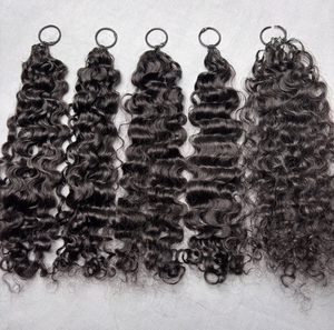 Extensions de cheveux au crochet en gros, cheveux humains bouclés bruts non traités 100% alignés sur les cuticules, double trame machine, 100g - Product Image 3