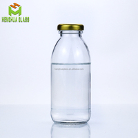 Fabricant 16oz bouteille en verre de boisson ronde 500ml bouteille de jus en verre 50cl boisson lait liquide contenant bouteille avec bouchon en métal