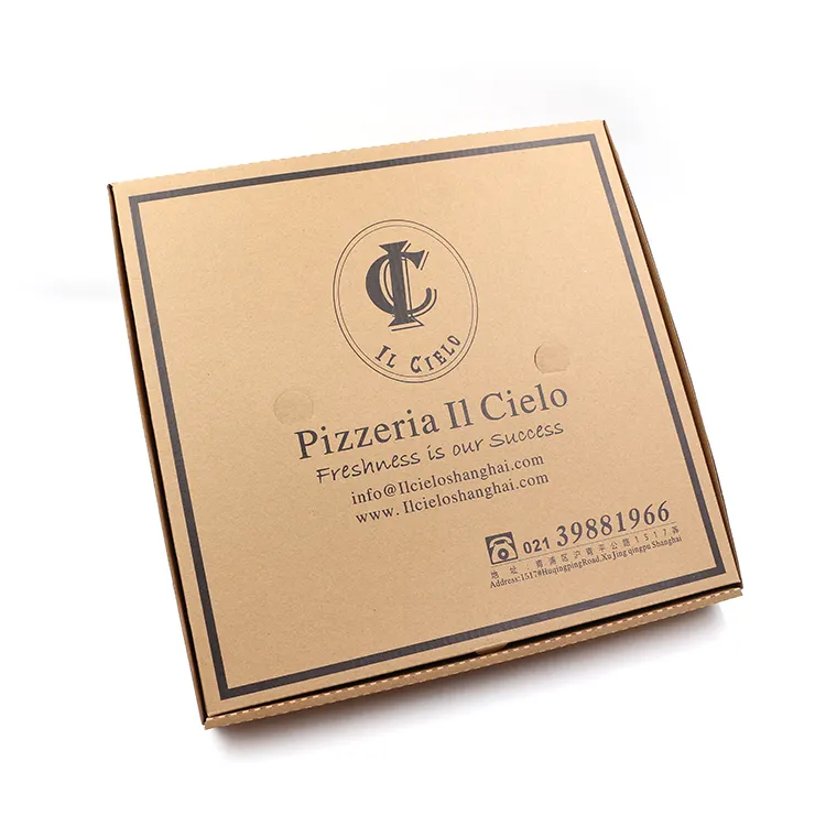 Scatola regalo di carta Kraft progettata su misura scatola di Pizza marrone carta ondulata coperchi rigidi OEM prezzi competitivi servizi opachi offerti