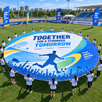Bannière géante en tissu pour compétition, événement sportif, animation de foule, super large, pour supporters de football, Tifo, impression personnalisée