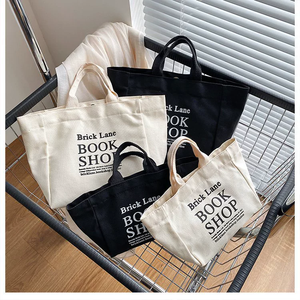 Borsa Tote in tela di <span class=keywords><strong>Londra</strong></span> con Logo personalizzato, Vintage riutilizzabile, borsa Tote da negozio di libri con tasca interna con cerniera - Product Image 2