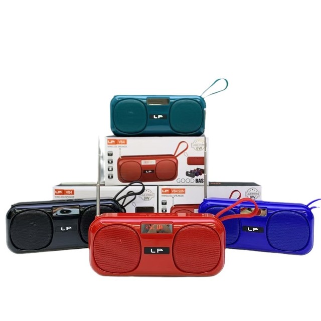 NEW LP-V84 Mini Speaker Portable Wireless Portable Blue Tooth Speaker with FM Radio Support TF/USB Rechargeable Player
