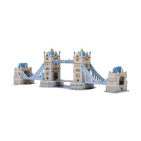 Kit de Manualidades DIY, Rompecabezas 3D del Puente de Londres/Puente de la Torre, Rompecabezas 3D de Arquitectura Mundialmente Famosa, Modelo 3D de Juguete, Regalo