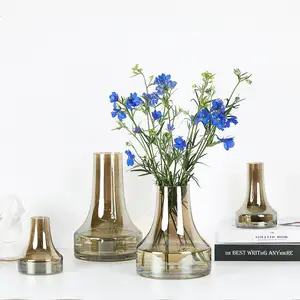 Nordic Vase Hotel Shop Glas Blume Anordnung Vase Turm Typ Florero En Cristal Boda Tisch Top Knospe Vasen Dekoration
